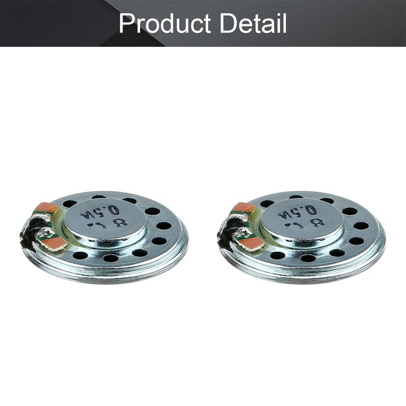 Fielect 2Pcs DIY Magnetic Speaker 0.5W 8 Ohm 26mm Diameter Round Shape Replacement Loudspeaker - Image 5